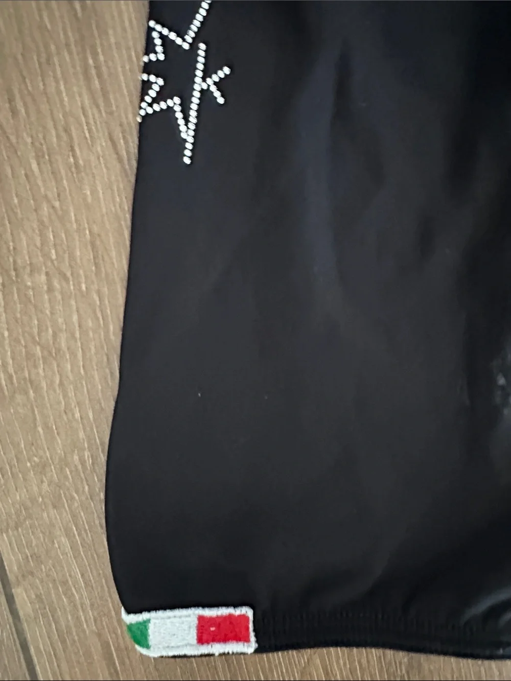 Karisma Black Leggings with Star & Rhinestone Detail.